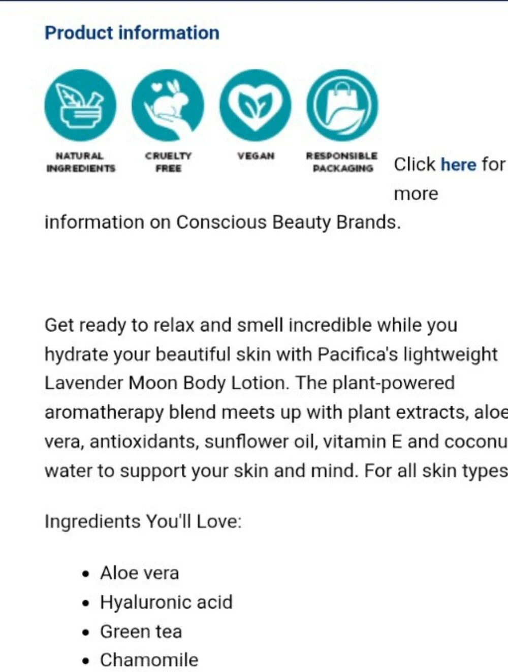 Pacifica Mini Lavender Moon Body Lotion